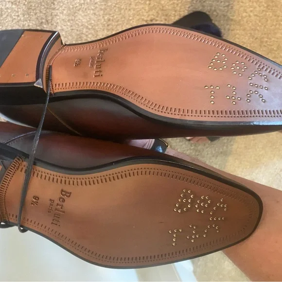 BERLUTI scrito Alexandro men brown shoes Sz 9.5 - Picture 13 of 14